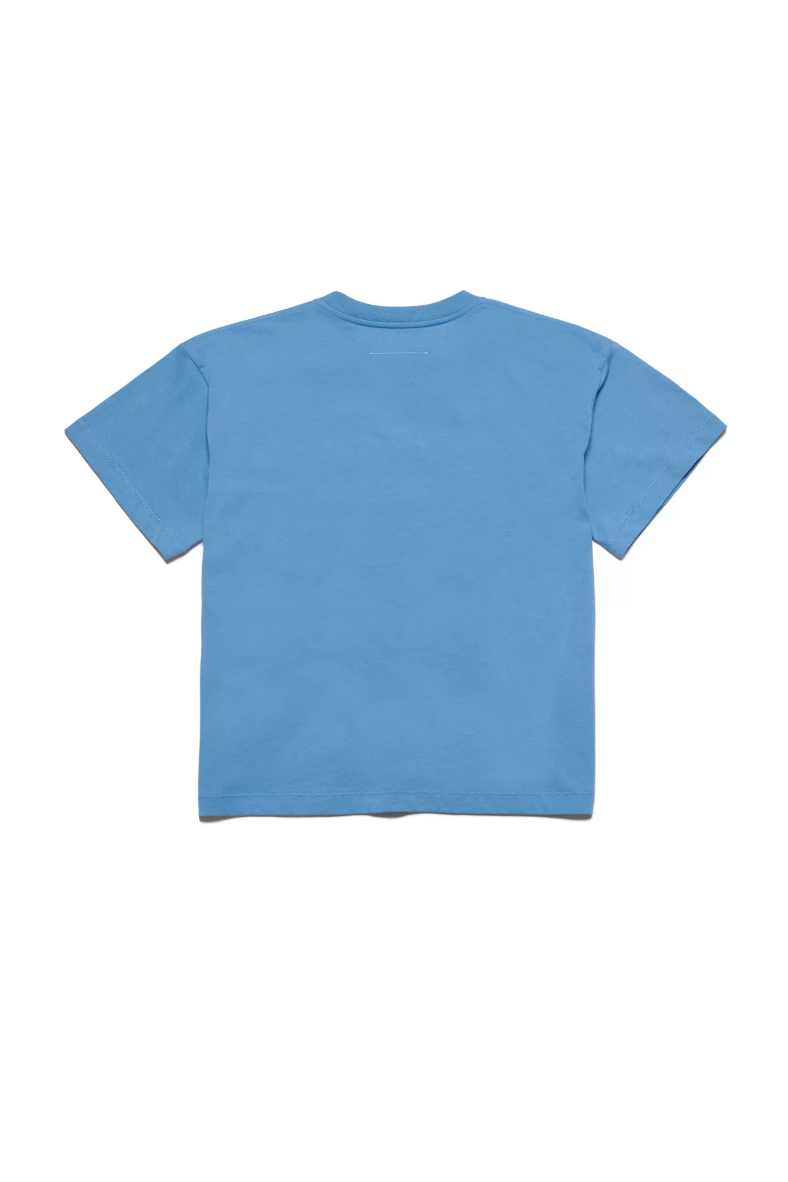 T-Shirt<MM6 MAISON MARGIELA T-Shirt Girocollo In Jersey Con Logo Blu Seventies