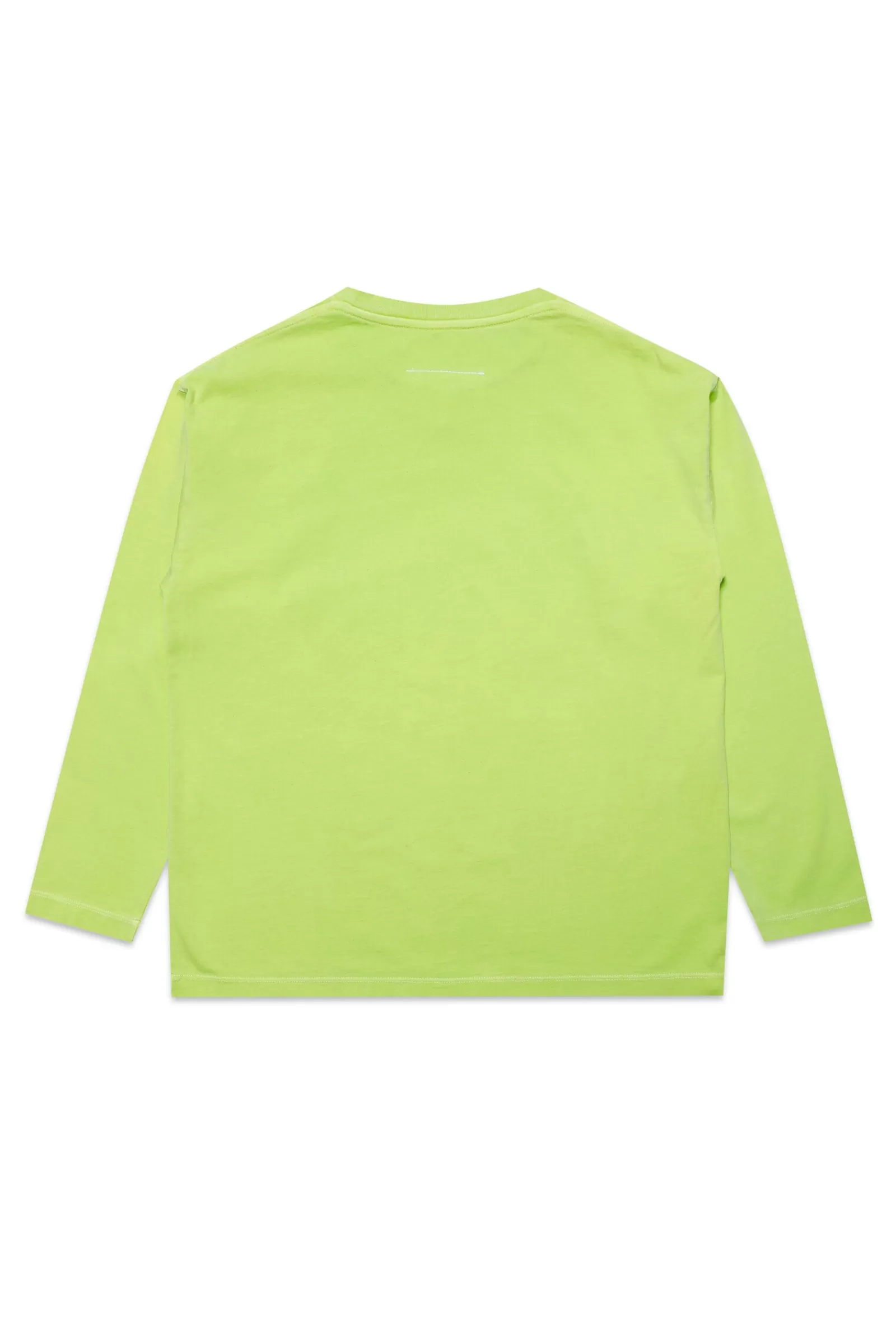 T-Shirt<MM6 MAISON MARGIELA T-Shirt Girocollo In Jersey Con Logo Verde Slime