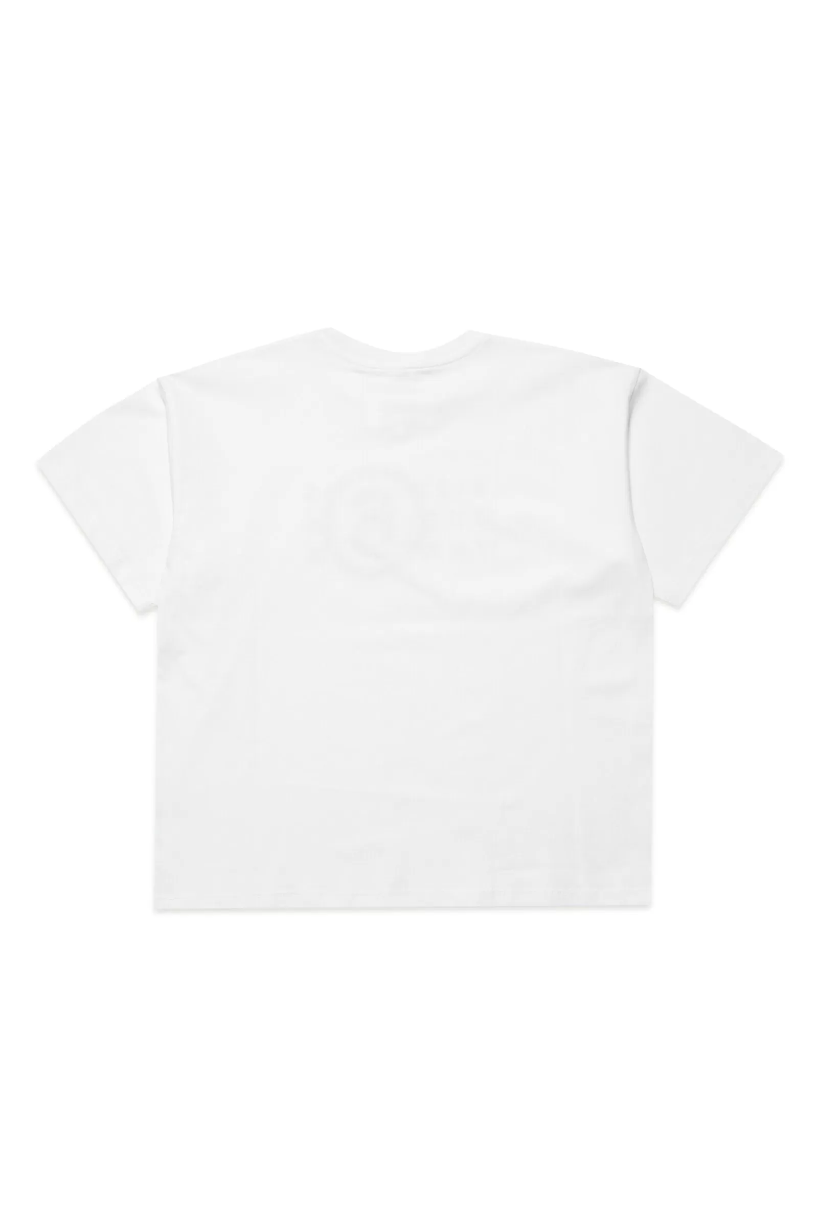 T-Shirt<MM6 MAISON MARGIELA T-Shirt Girocollo In Jersey Con Logo Gommato Bianco