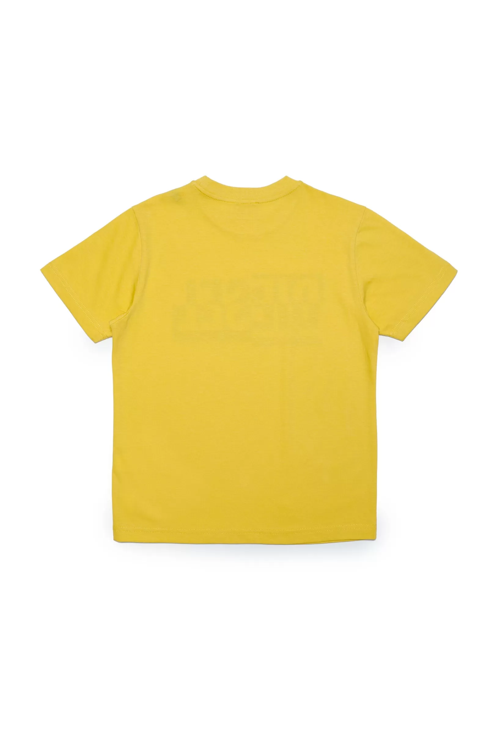 T-Shirt<DIESEL T-Shirt Girocollo In Jersey Con Logo Sezionato Giallo Intenso