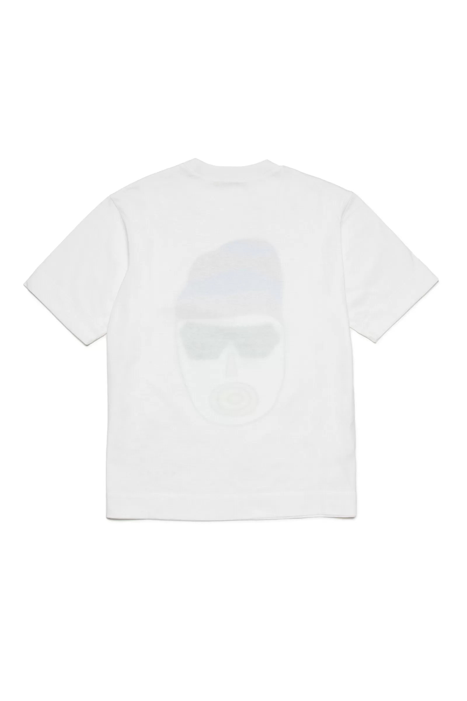 T-Shirt<MARNI T-Shirt Girocollo In Jersey Con Maschera Artista Bianco Sporco