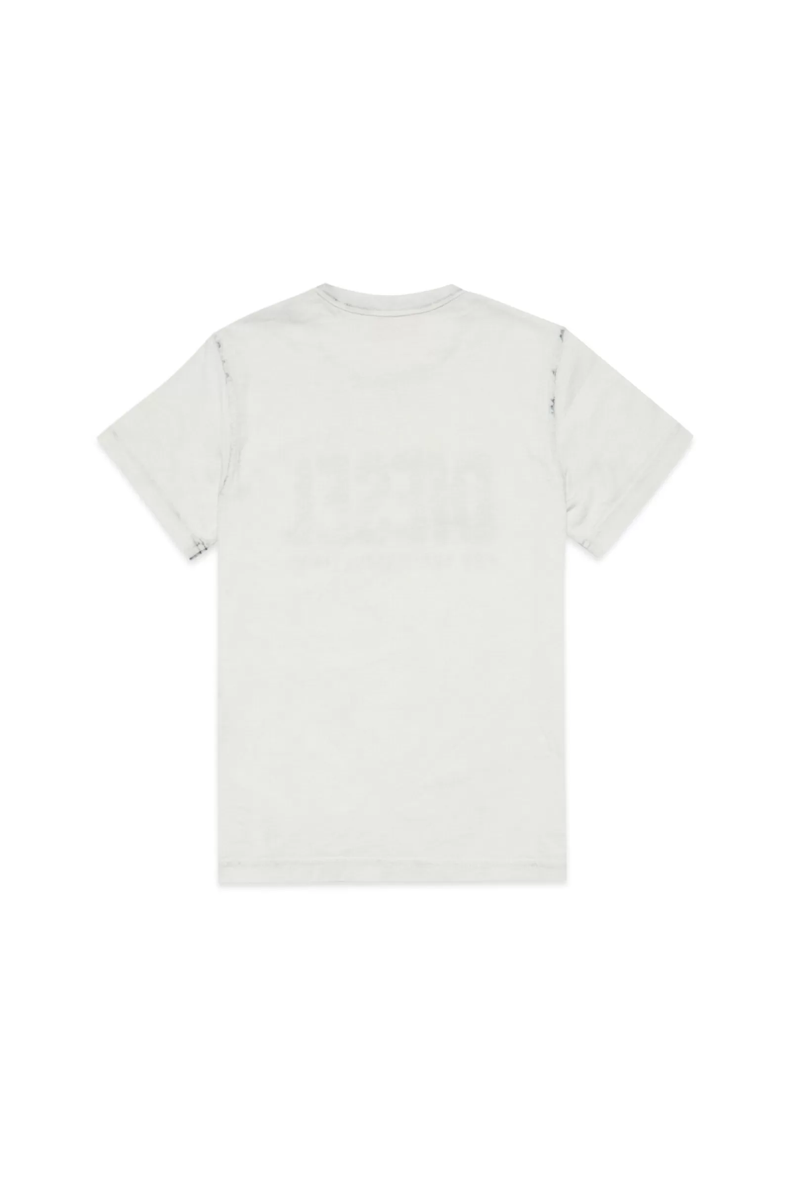 T-Shirt<DIESEL T-Shirt Grigia In Cotone Con Logo Effetto Sbiadito Grigio Chiaro