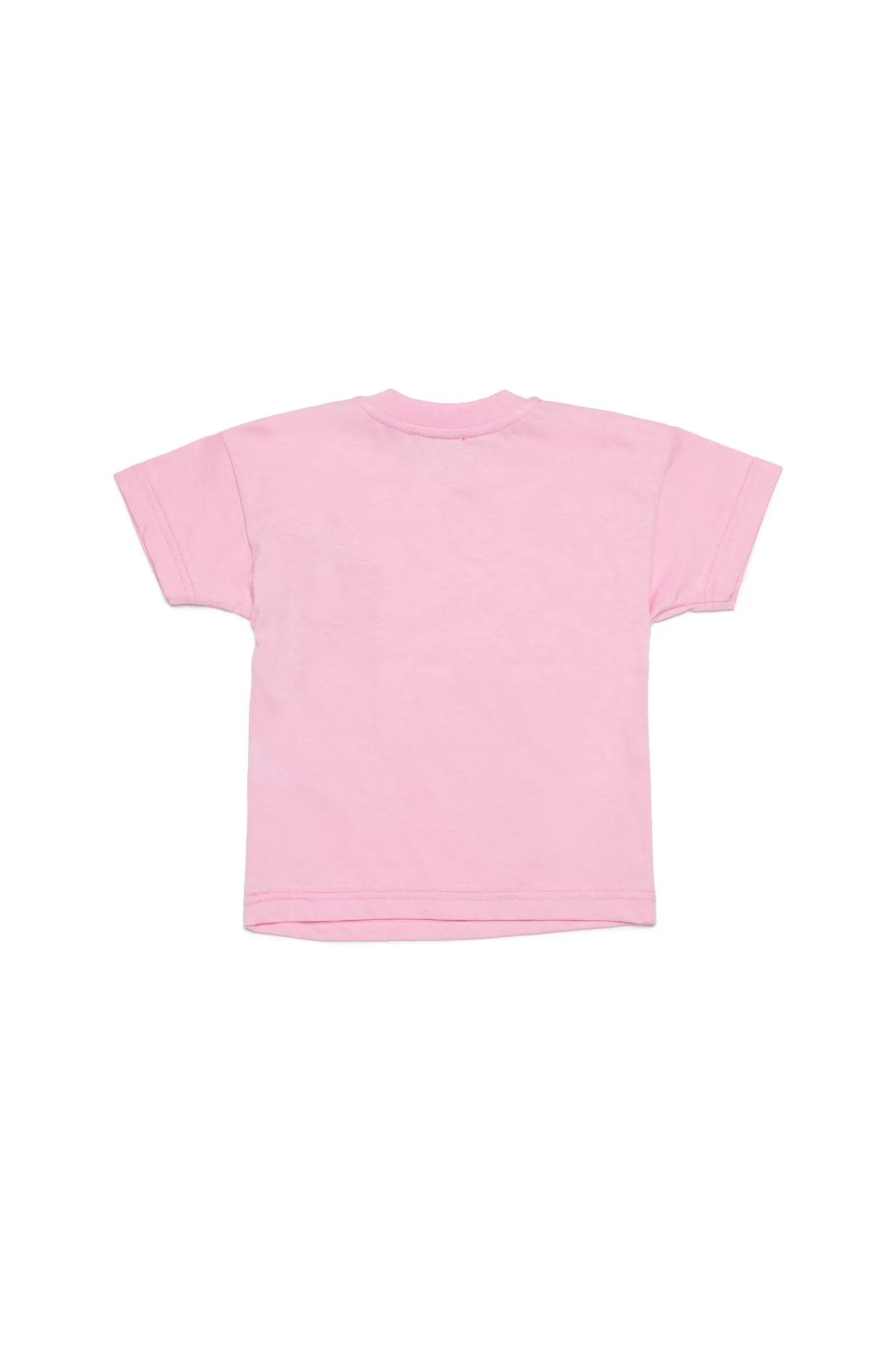 T-Shirt<DIESEL T-Shirt In Jersey Con Applicazione Logo D Rosa Pastello