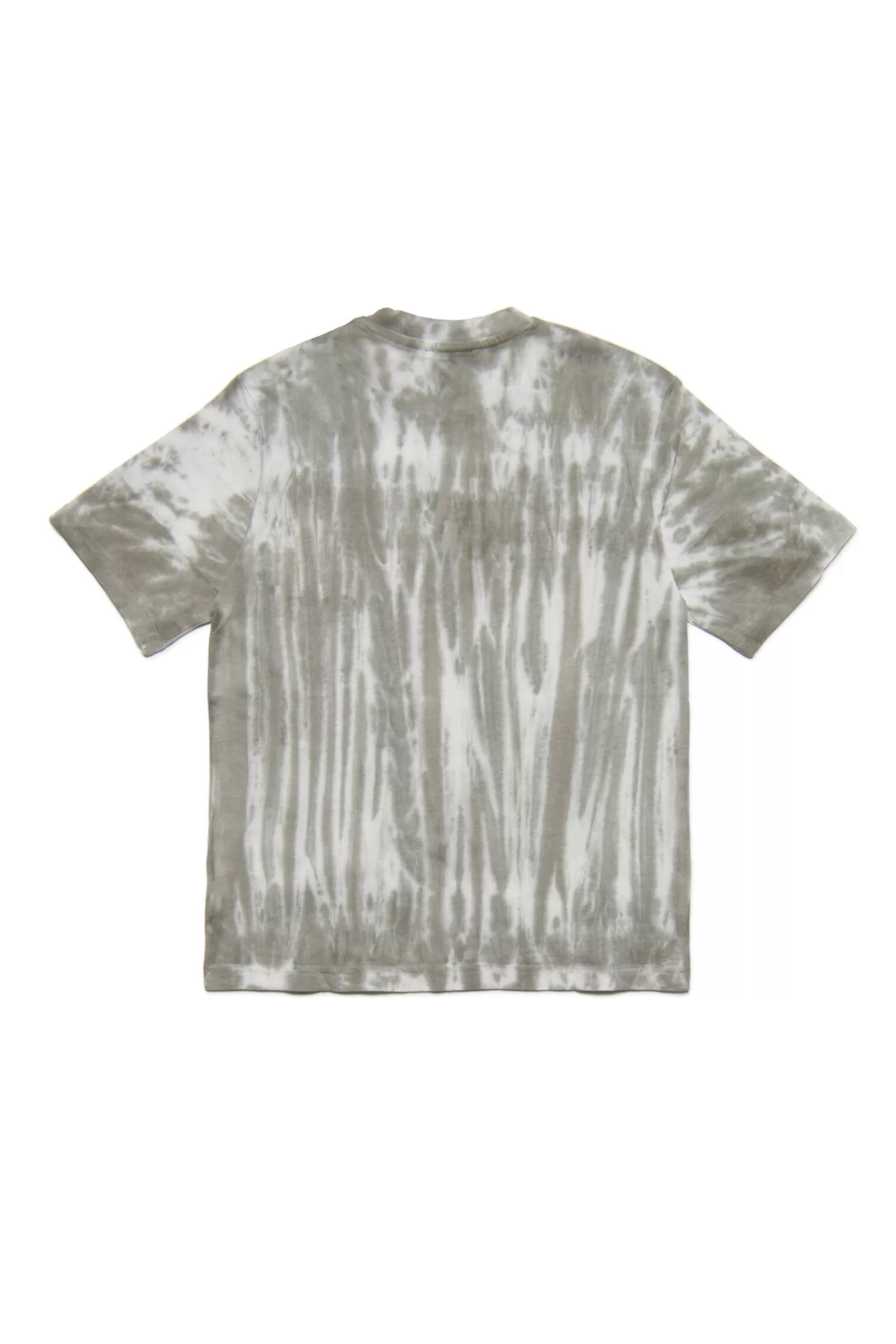 T-Shirt<DIESEL T-Shirt In Jersey Con Effetto Tie Dye Grigia Grigio Roccia