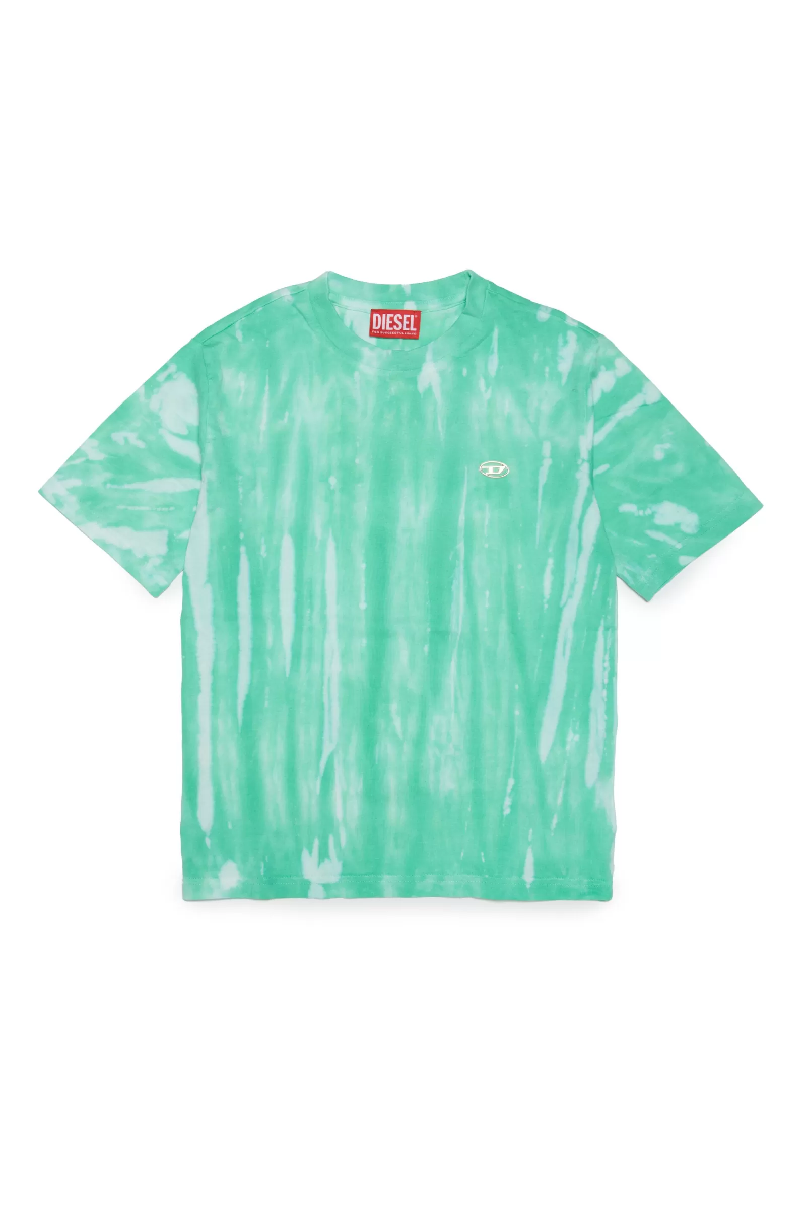 T-Shirt<DIESEL T-Shirt In Jersey Con Effetto Tie Dye Verde Verde Katydid