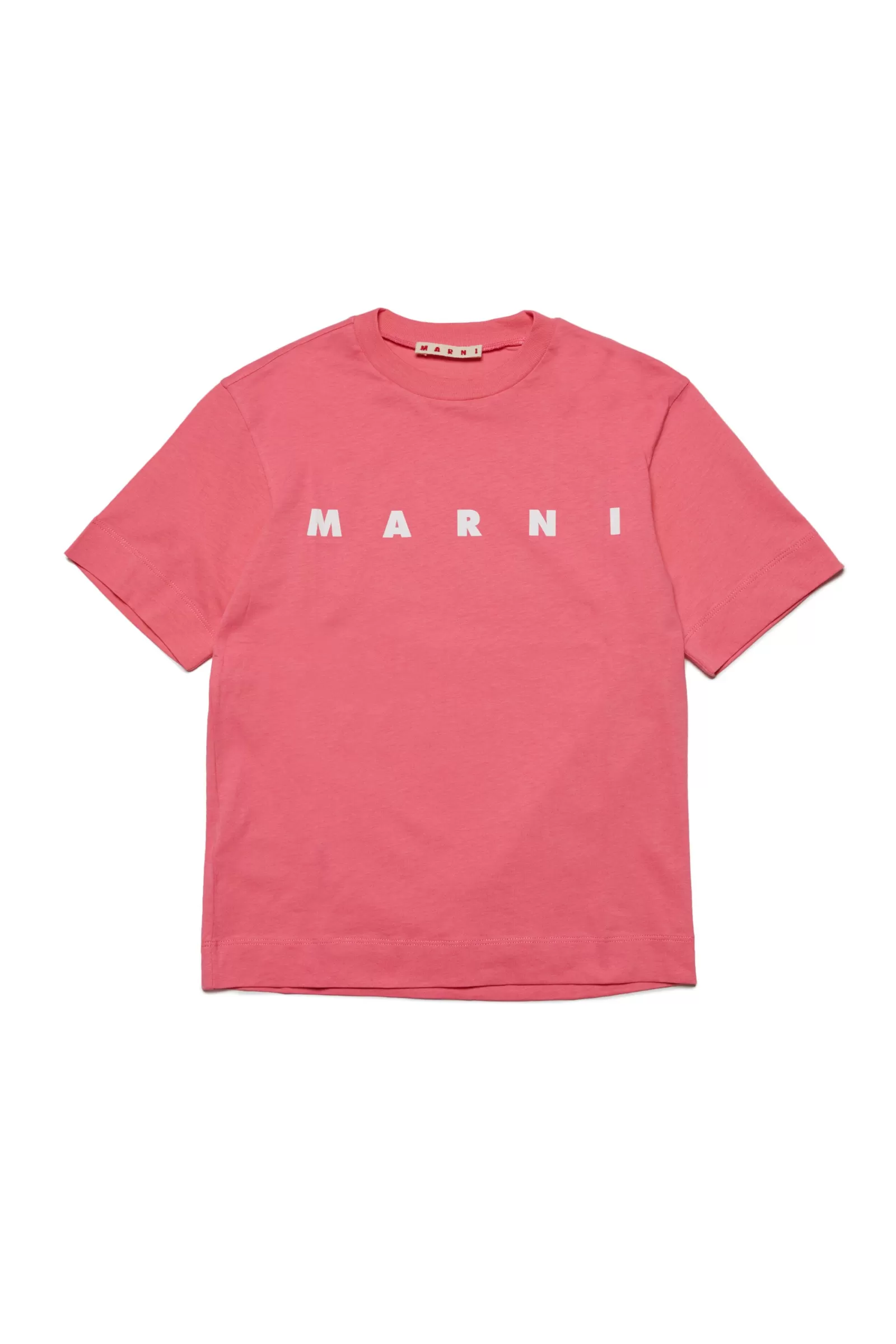 T-Shirt<MARNI T-Shirt In Jersey Con Logo Rosa Caramella