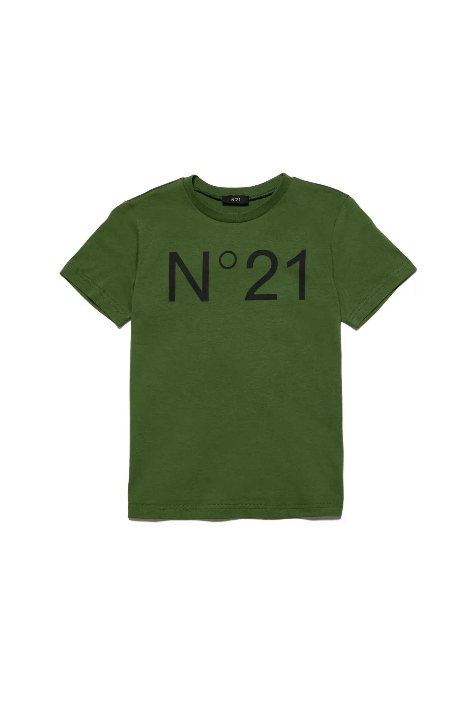 T-Shirt<N°21 T-Shirt In Jersey Con Logo Verde Militare