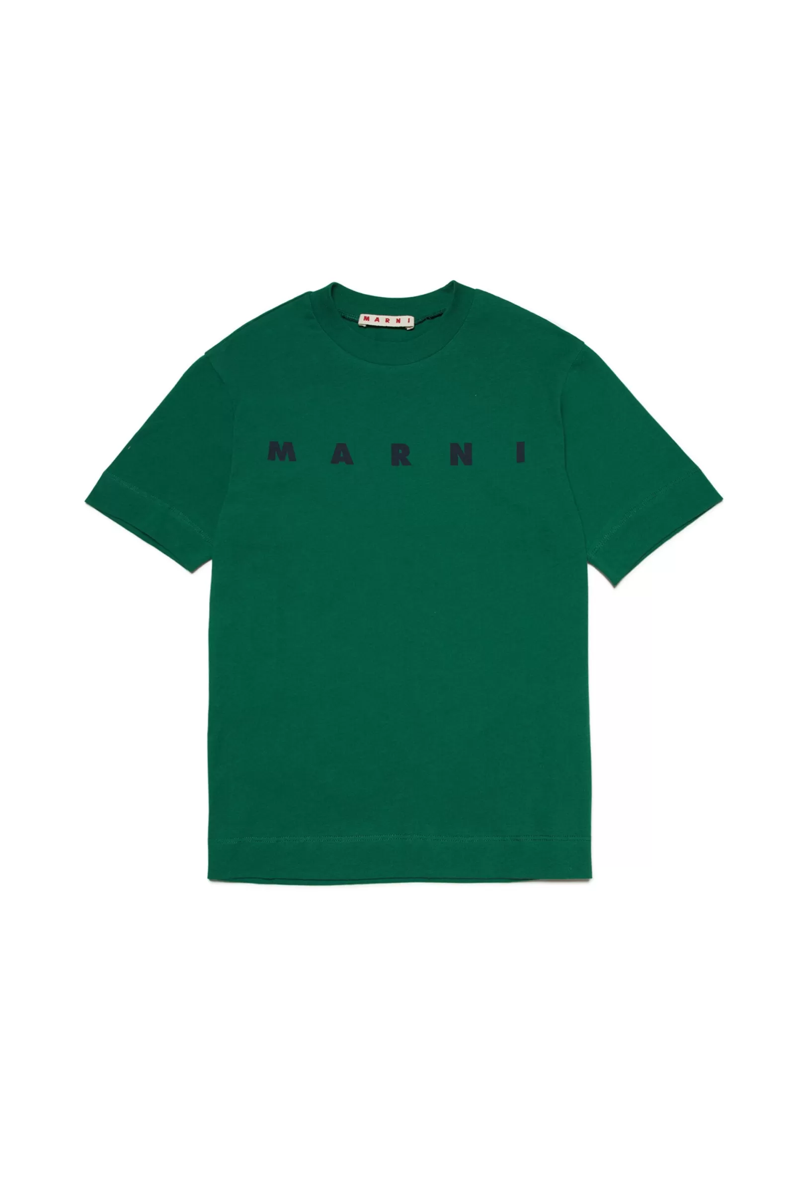 T-Shirt<MARNI T-Shirt In Jersey Con Logo Verde Prato