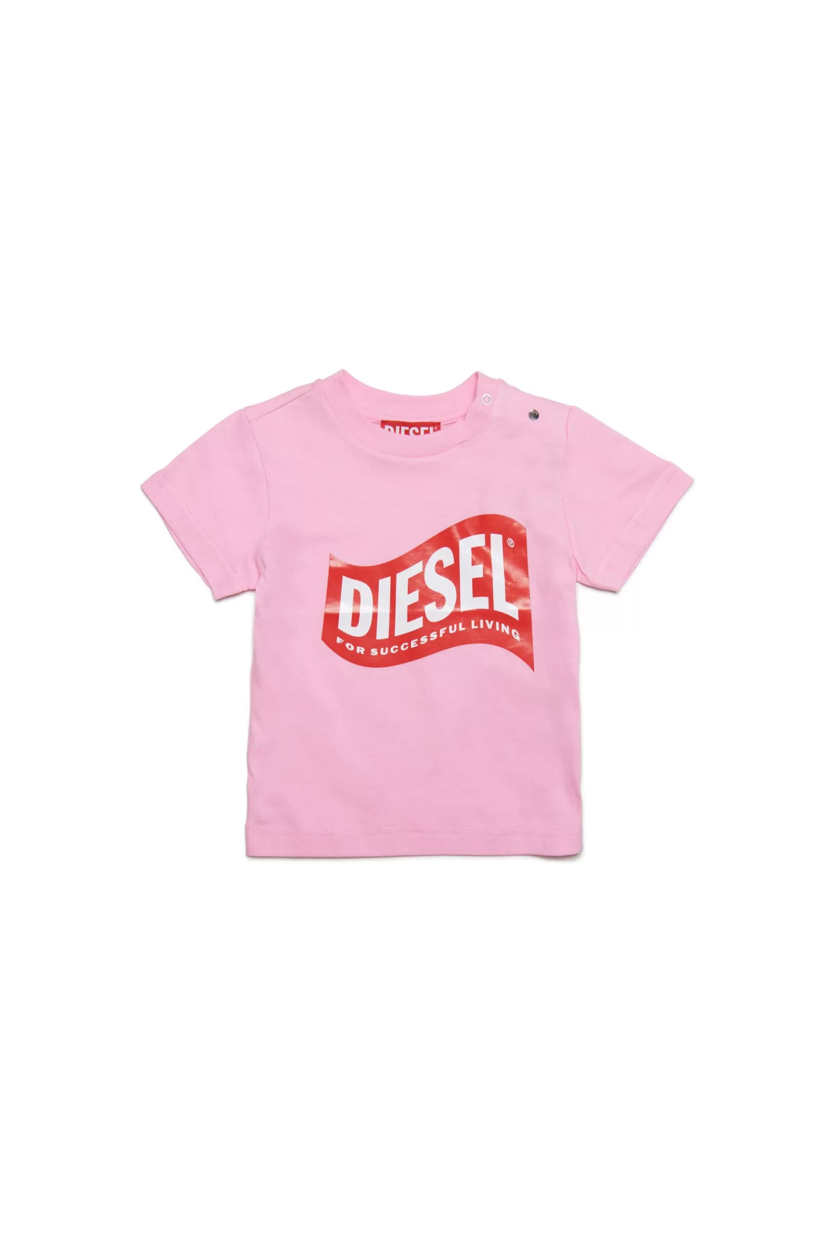 T-Shirt<DIESEL T-Shirt In Jersey Con Logo In Versione  Rosa Pastello