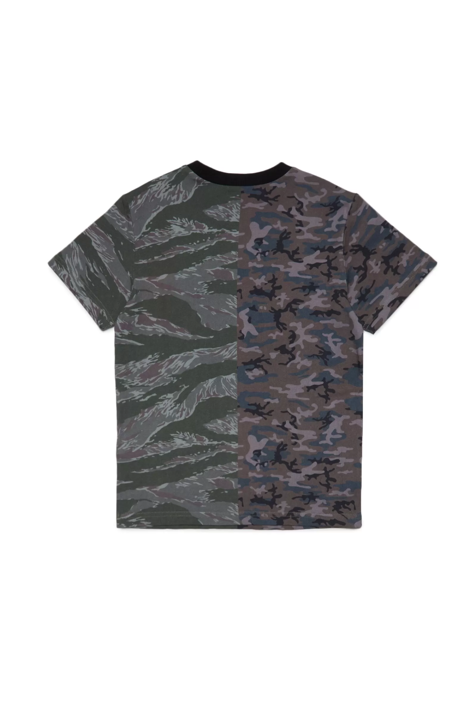 T-Shirt<DIESEL T-Shirt In Jersey Con Mix Camouflage Oliva Polvere