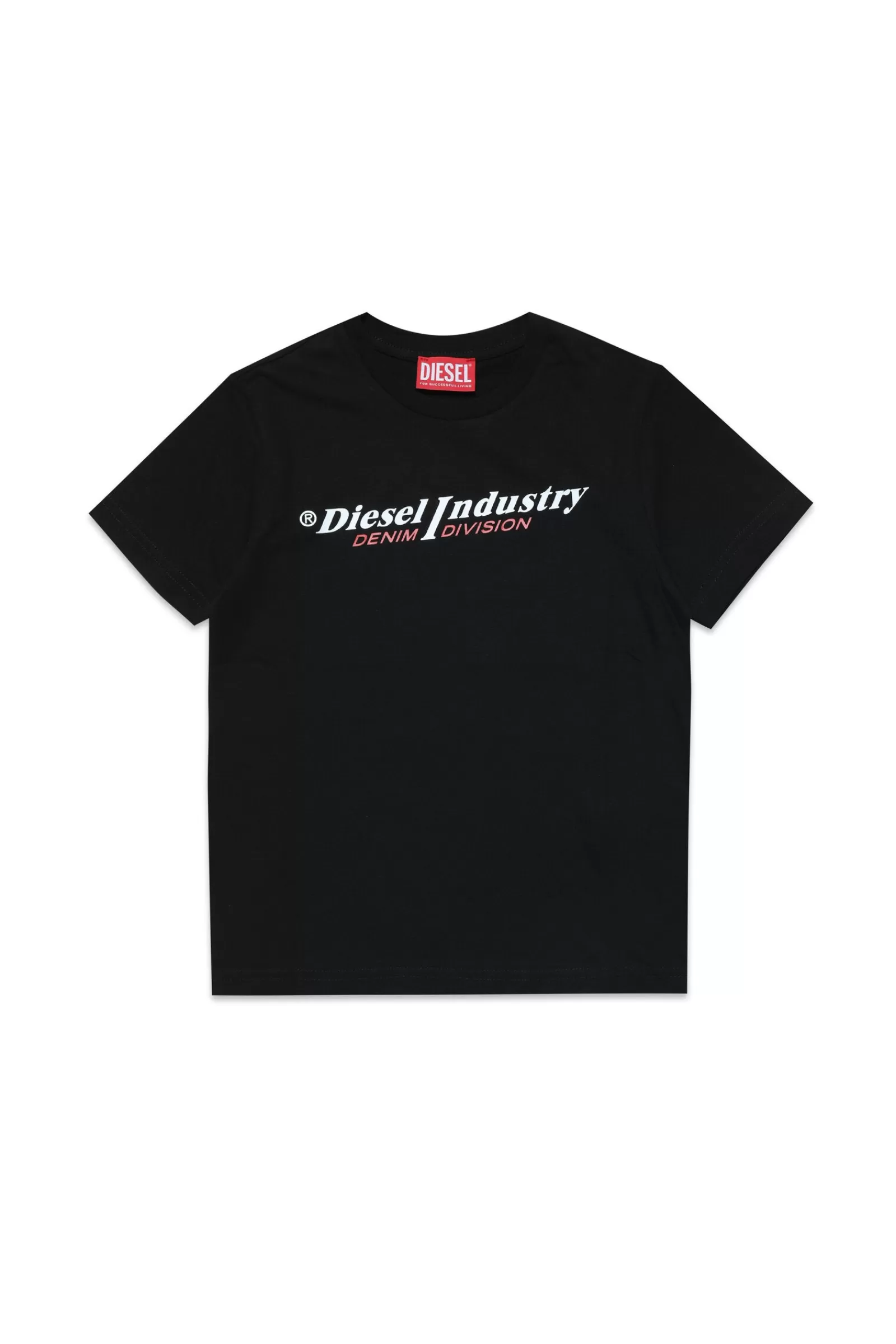 T-Shirt<DIESEL T-Shirt Nera In Jersey Con Logo Nero