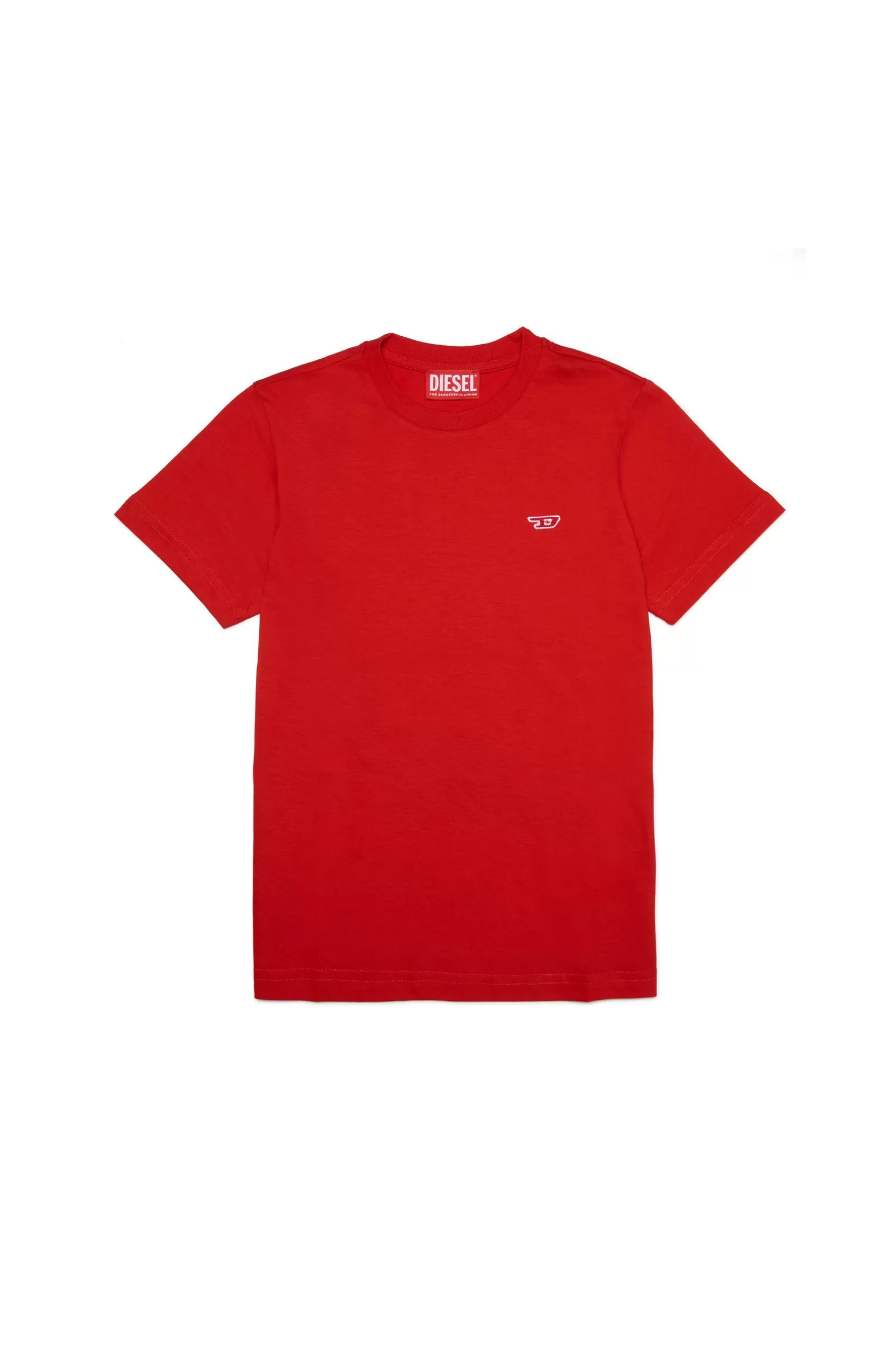 T-Shirt<DIESEL T-Shirt Rossa In Jersey Rosso Garofano