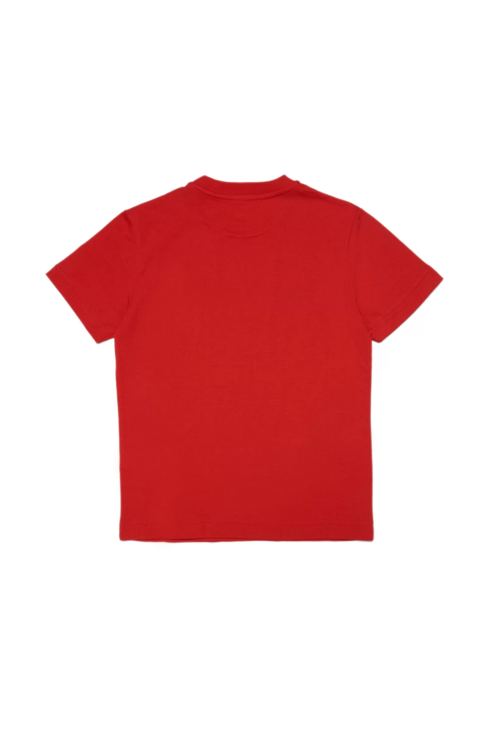 T-Shirt<DIESEL T-Shirt Rossa In Jersey Con Logo Rosso Garofano