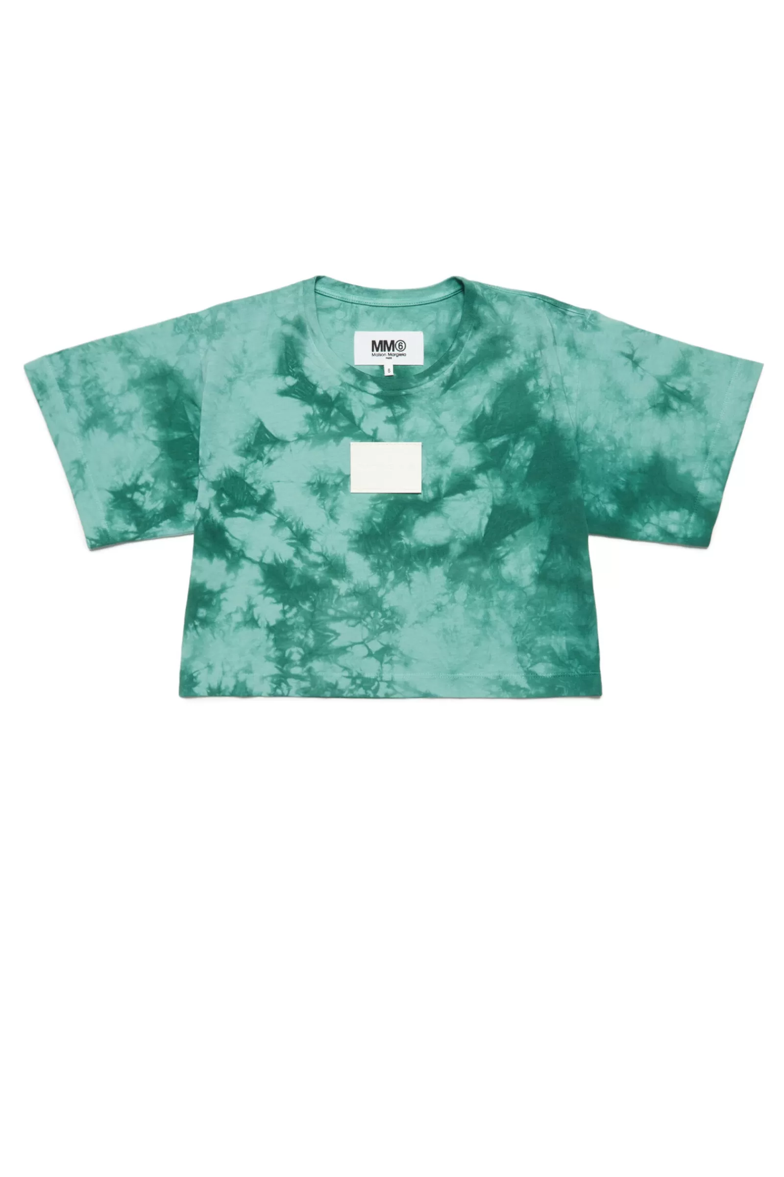 T-Shirt<MM6 MAISON MARGIELA T-Shirt Verde Effetto Tie-Dye In Jersey Verde Foresta