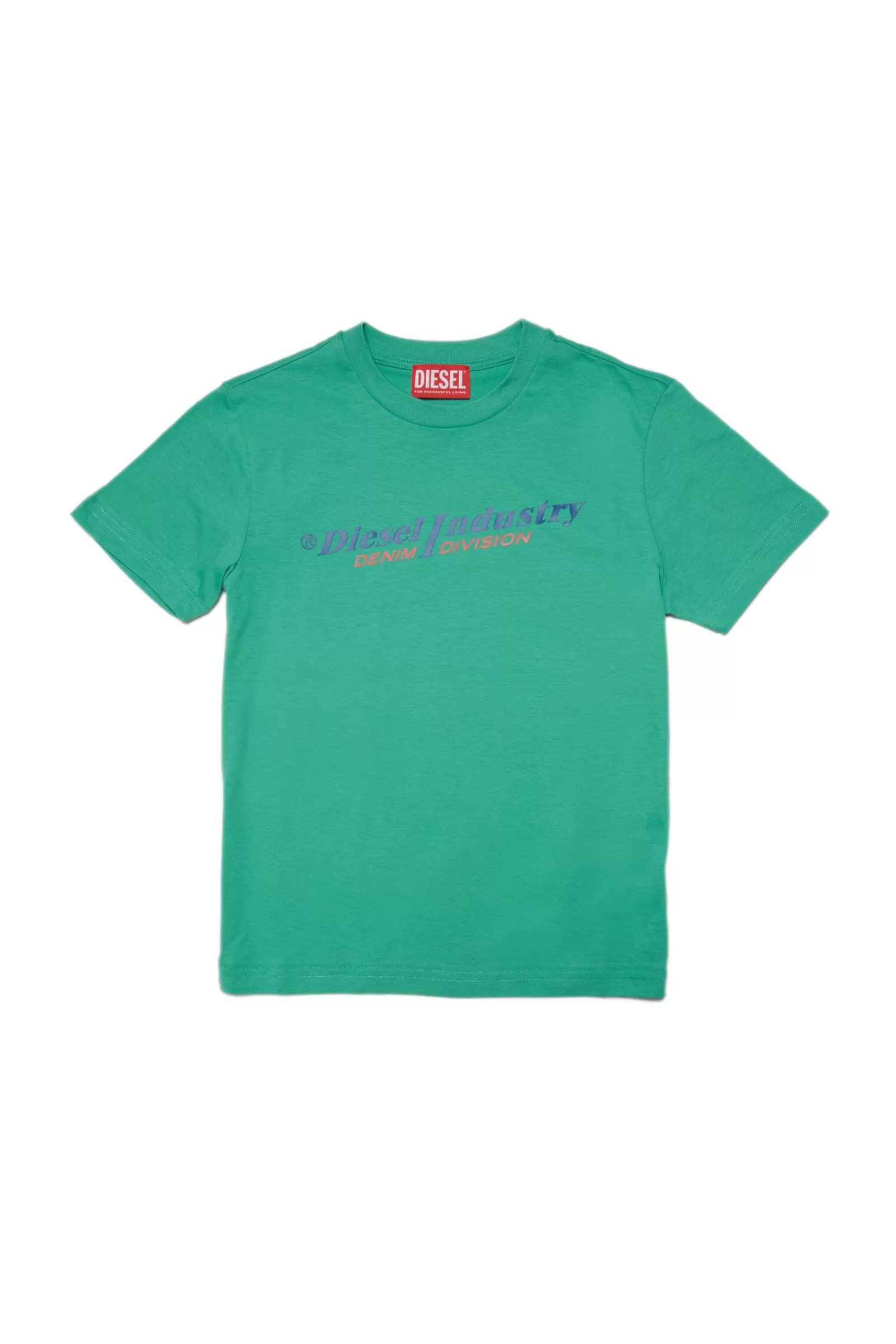 T-Shirt<DIESEL T-Shirt Verde In Jersey Con Logo Verde Katydid