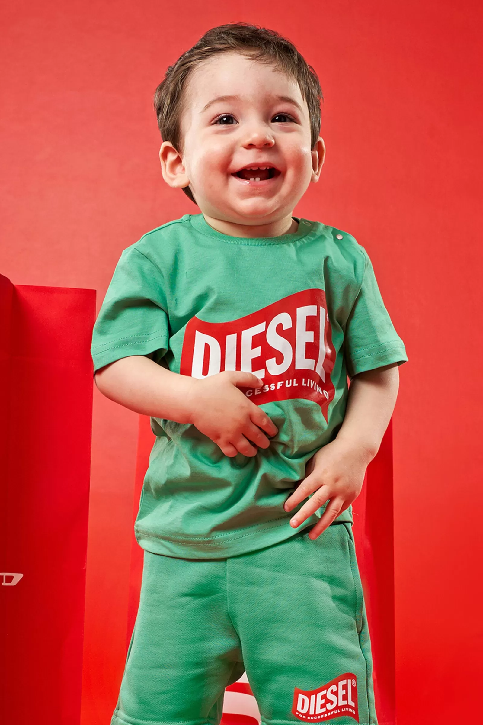 T-Shirt<DIESEL T-Shirt Verde In Jersey Con Logo In Versione  Verde Katydid