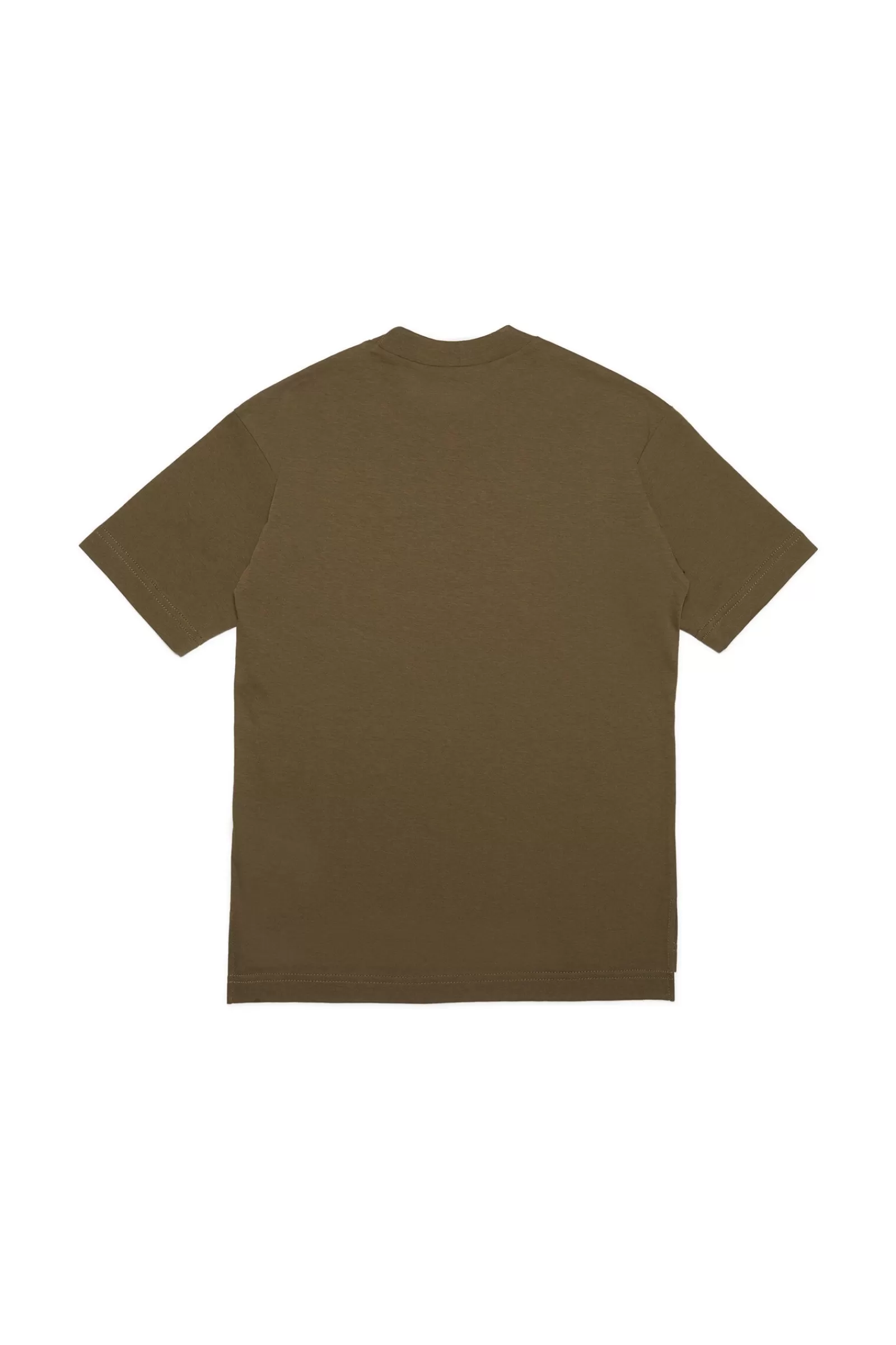 T-Shirt<N°21 T-Shirt Verde In Jersey Con Logo Sezionato Verde Oliva Scuro