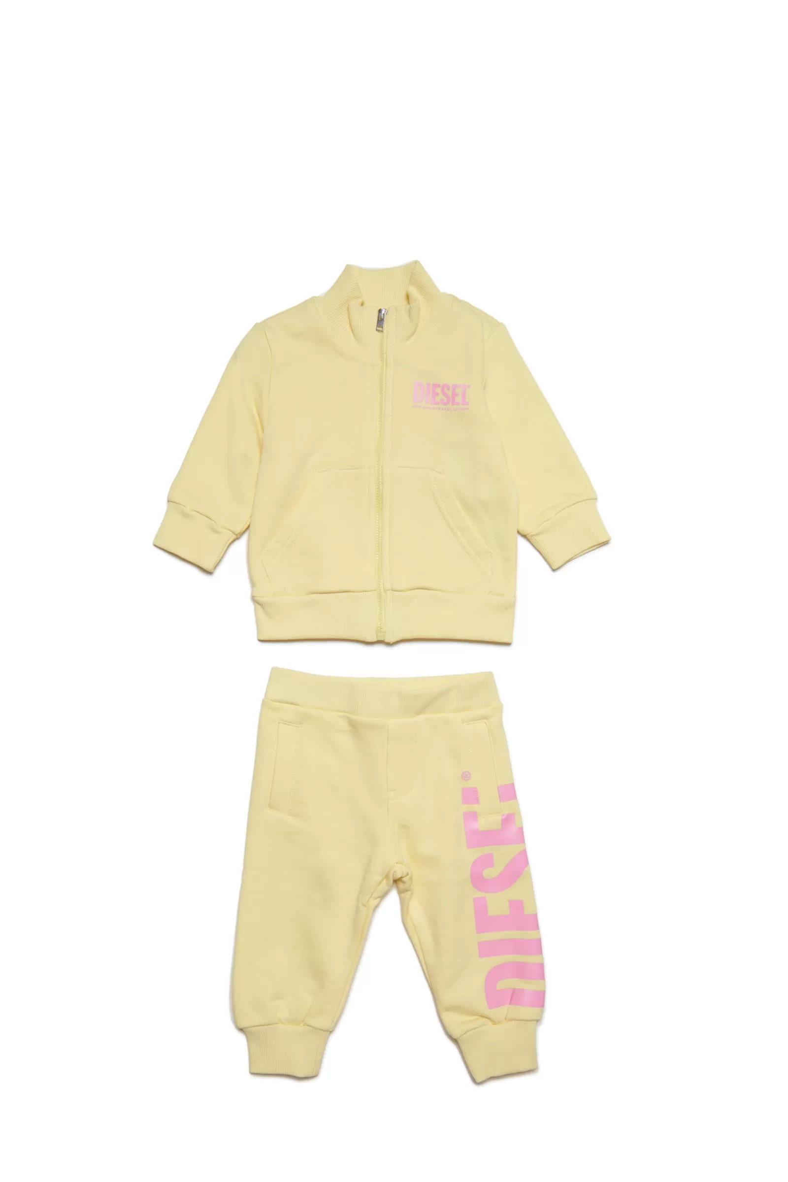 Tute E Baby Set<DIESEL Tuta Gialla In Felpa Con Logo Extra-Large Limonata