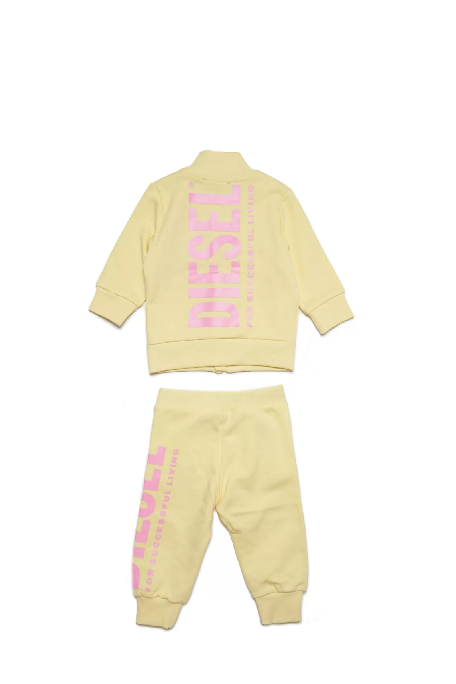 Tute E Baby Set<DIESEL Tuta Gialla In Felpa Con Logo Extra-Large Limonata