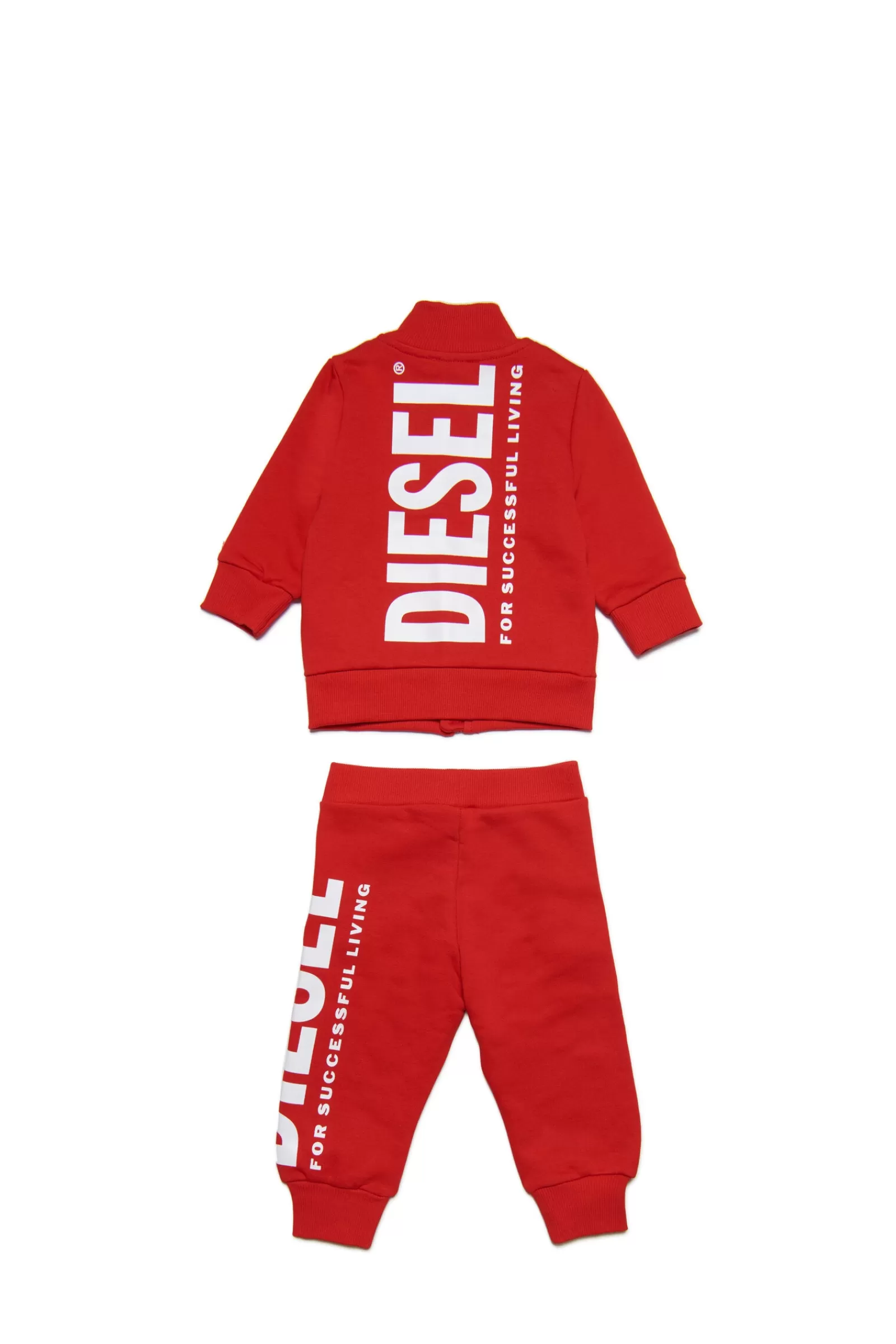 Tute E Baby Set<DIESEL Tuta Rossa In Felpa Con Logo Extra-Large Rosso Garofano