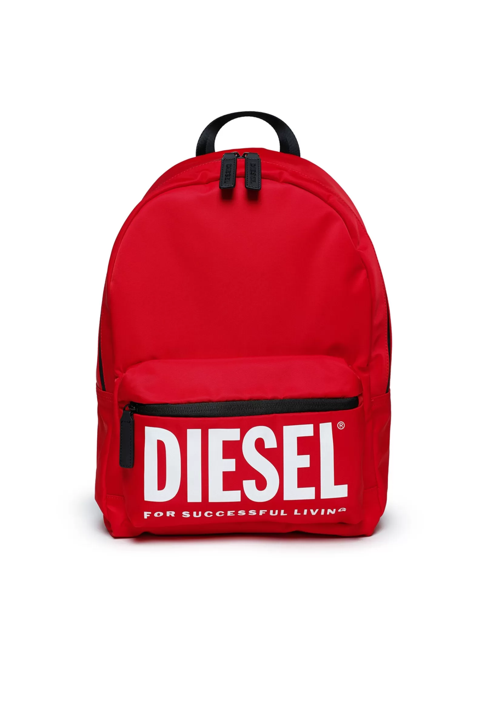 Borse E Zaini<DIESEL Zaino Rosso Con Logo Rosso Garofano